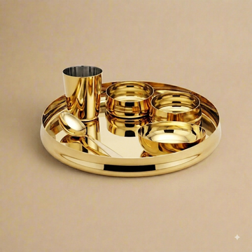 Magike bulging thali set (plain ) PVD - 6 pcs set