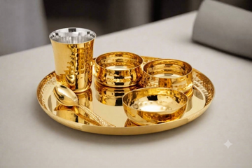 MAGIKE SS DINNER SET (HAMMERED) PVD - 6 PCS SET