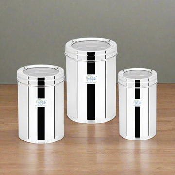 Magike SS Canister - 3 Pcs set (Plain) 1500ml, 2000ml, & 3000ml