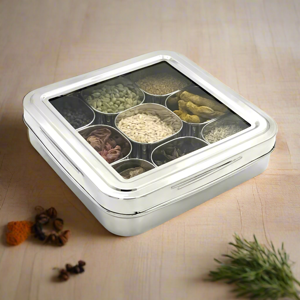 MAGIKE CUBE 9 SPICE/DRY FRUIT BOX - PLAIN (LARGE)