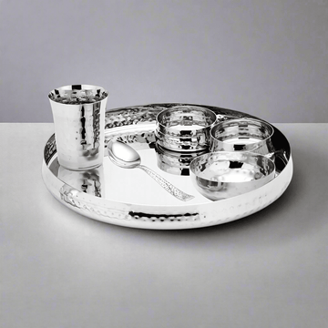 MAGIKE BULGING THALI SET (HAMMERED) - 6 PCS SET - Magike India