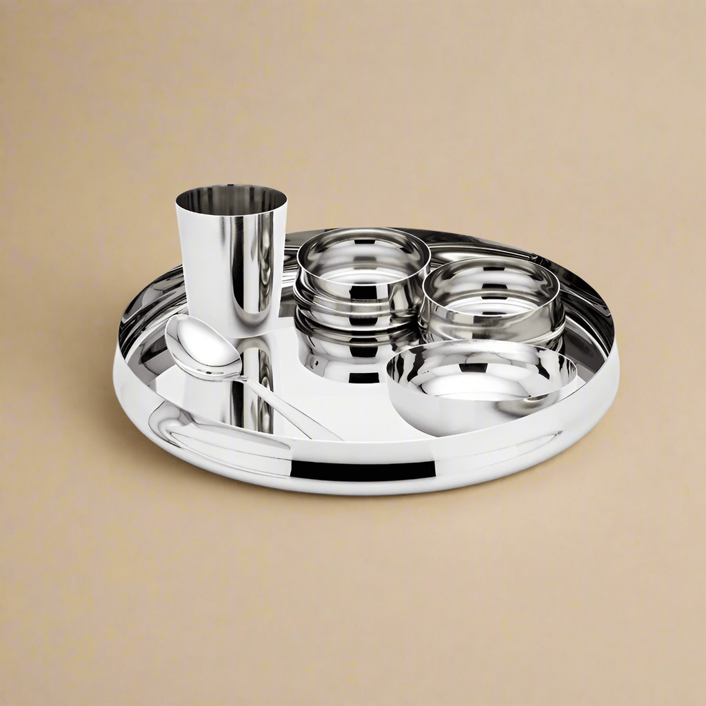 MAGIKE BULGING THALI SET (PLAIN) - 6 PCS SET - Magike India