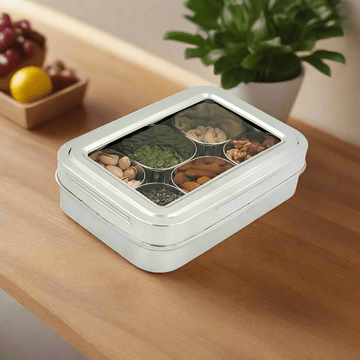 MAGIKE CUBE 6 SPICE/DRY FRUIT BOX - PLAIN - Magike India